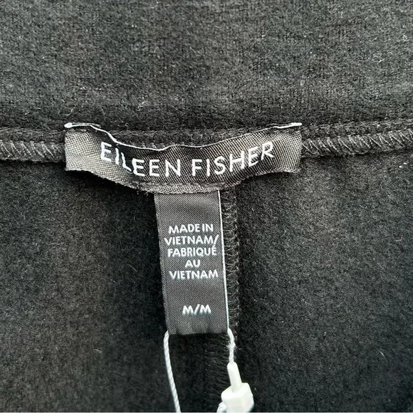 NWT Eileen Fisher Boiled Wool Jersey Carrot Pant Black M - Picture 9 of 16